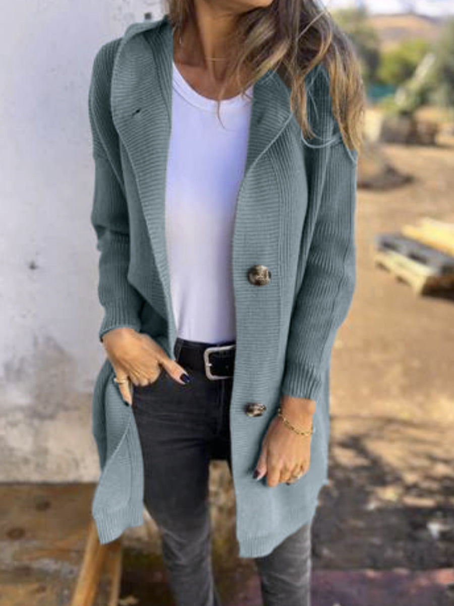 Lafleur Boutique™ Long Knit Hooded Cardigan